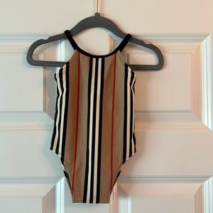 Burberry Baby Girl One Piece Swimsuit. Size 12 months.